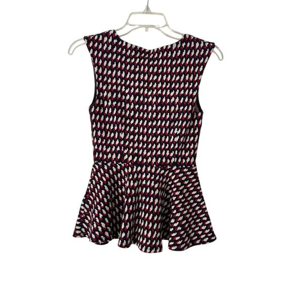 Eri + Ali Peplum Top Red, Blue White Knit Size XS - Picture 2 of 11